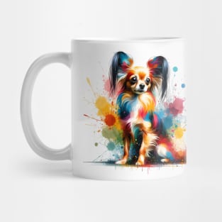 Russian Toy Dog in Colorful Abstract Splash Art Mug